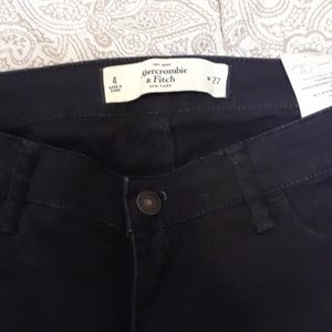Abercrombie & Fitch Navy Blue Kaki material skinny